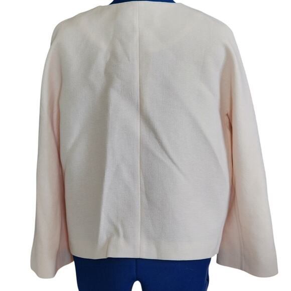 Massimo Dutti Pale Pink Zip Front Blazer, US Size M, NWT - Picture 2 of 8